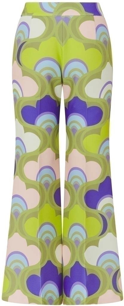 Pantalón crepe print retro