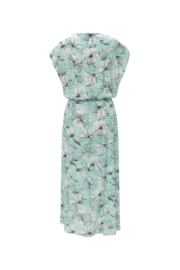 Vestido pareo estampado floral azul