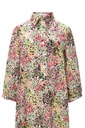 Vestido camisero estampado multicolor lino