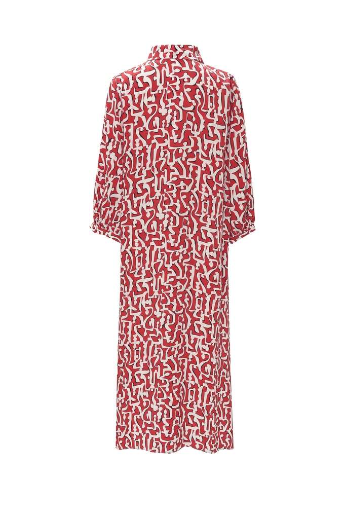 Vestido camisero estampado cúfico