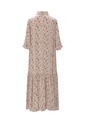 Vestido camisero estampado floral rosa