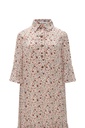 Vestido camisero estampado floral rosa