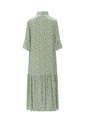 Vestido camisero estampado floral verde