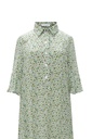 Vestido camisero estampado floral verde