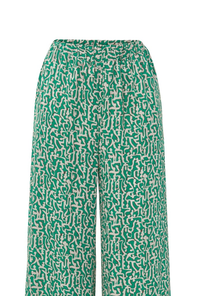 Pantalón pijamero estampado cúfico