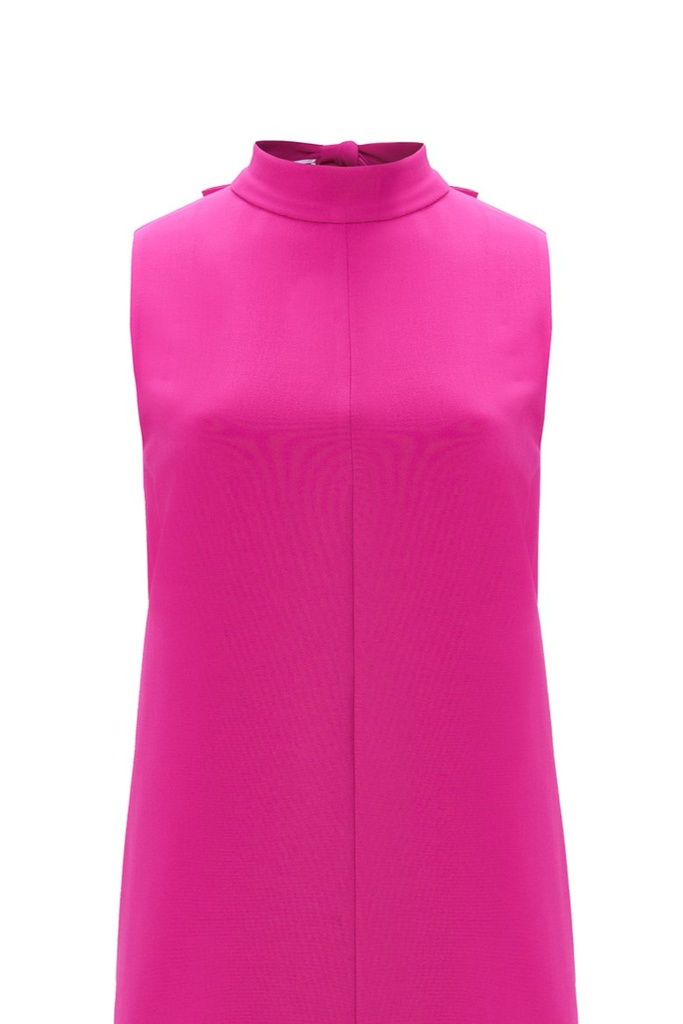 Vestido escote halter con lazada
