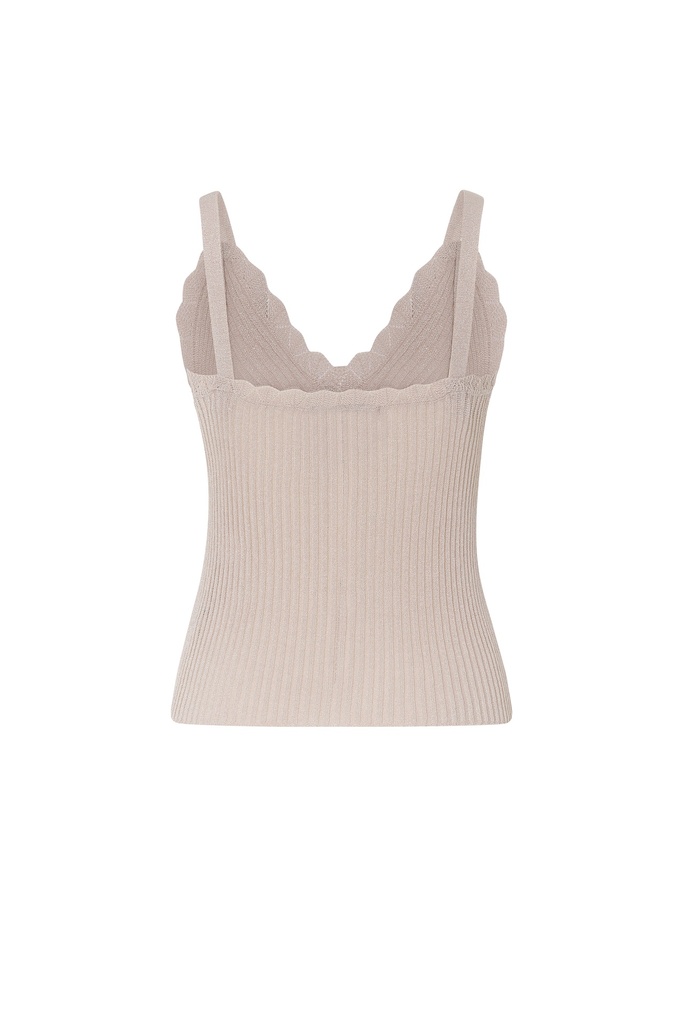 Top punto canalé nude