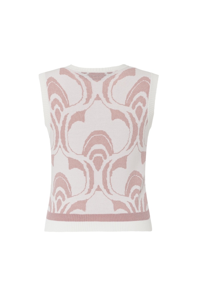 Chaleco jacquard flor de loto