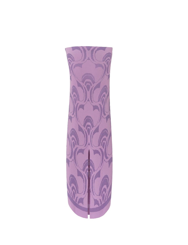 Vestido punto jacquard flor de loto