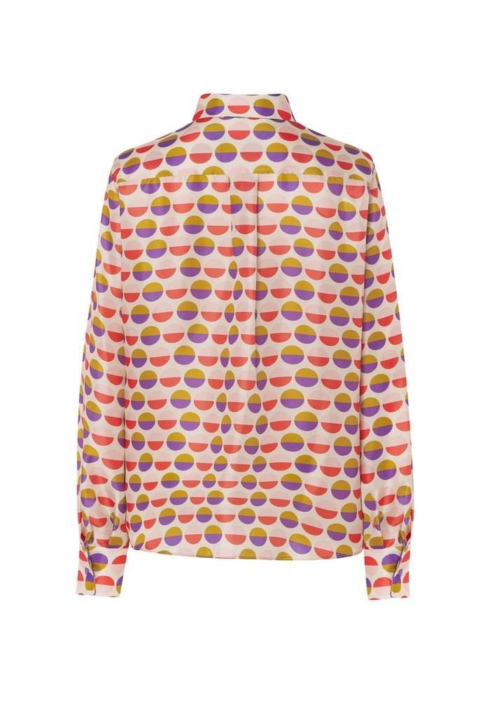 Camisa lunares bicolor
