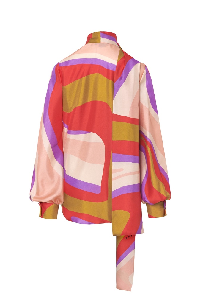 Camisa lazada print ondas