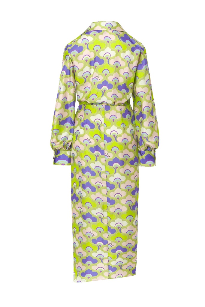Vestido camisero print retro