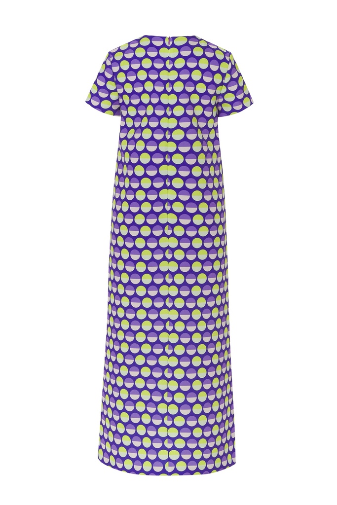 Vestido midi print lunares