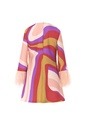Vestido corto print ondas con plumas
