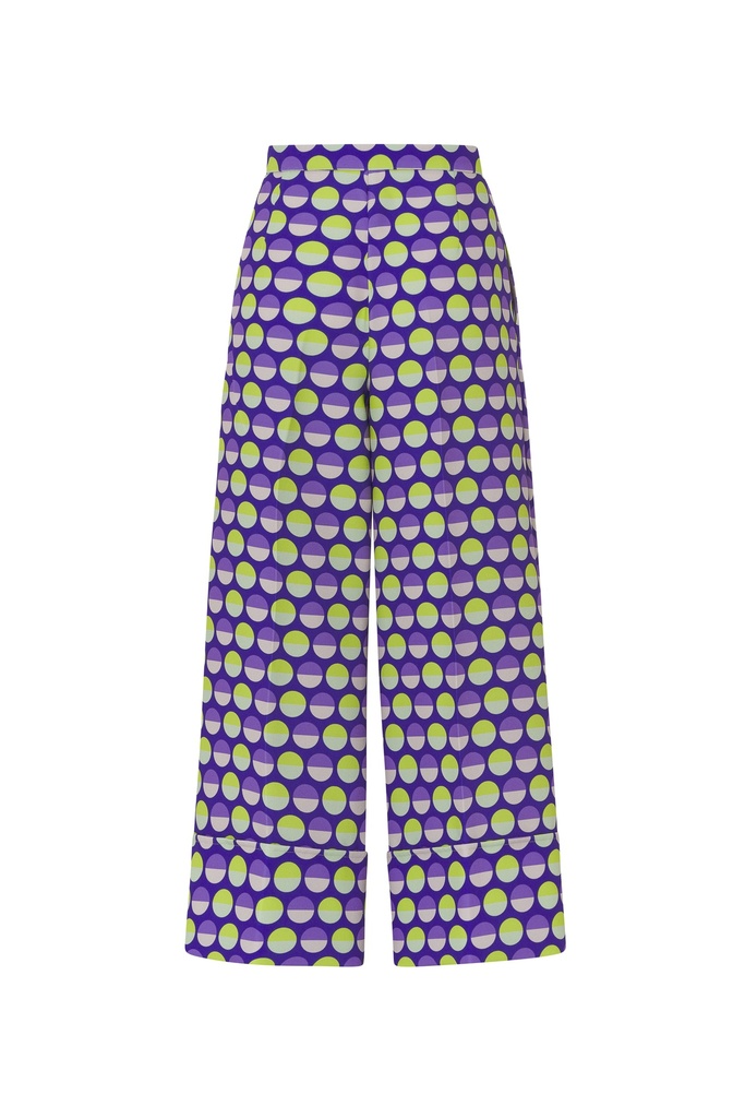 Pantalón crepe print lunares