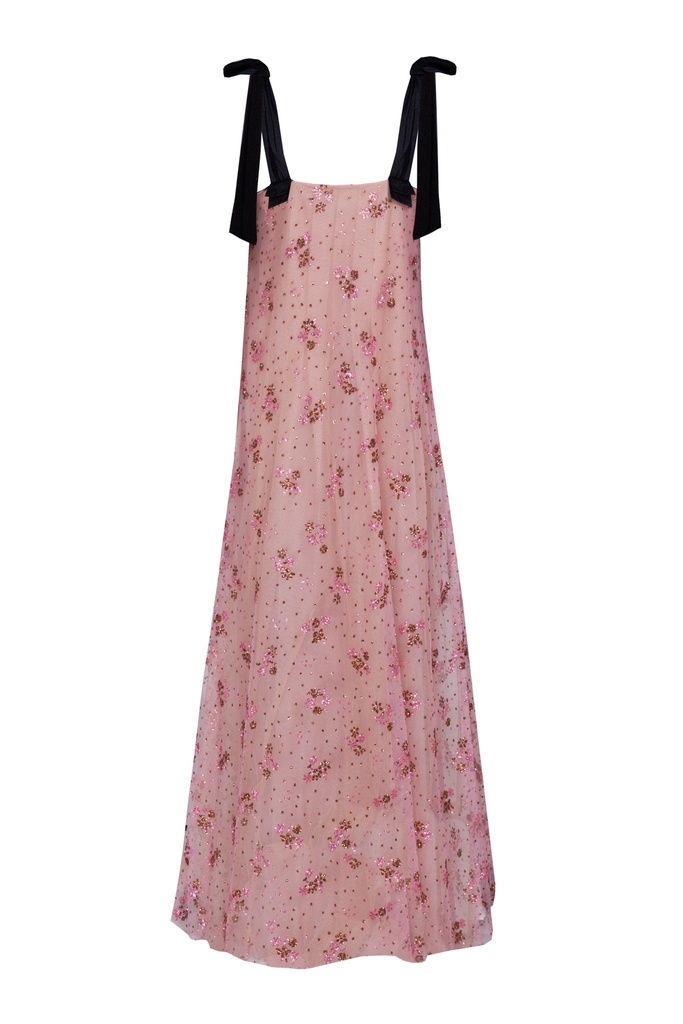 Vestido de tul con lazadas