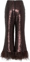 Pantalón de paillettes con plumas
