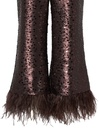 Pantalón de paillettes con plumas