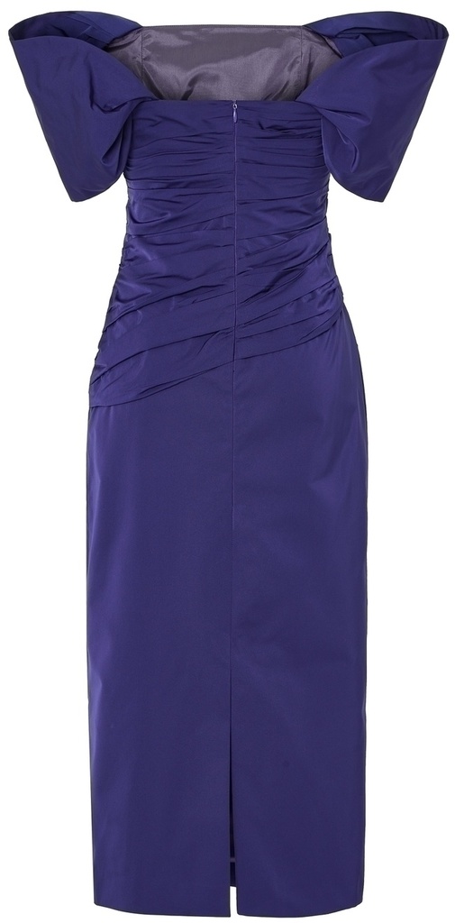 Vestido palabra de honor tafeta
