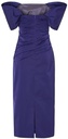 Vestido palabra de honor tafeta