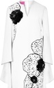 Vestido volantes con print y bordado floral