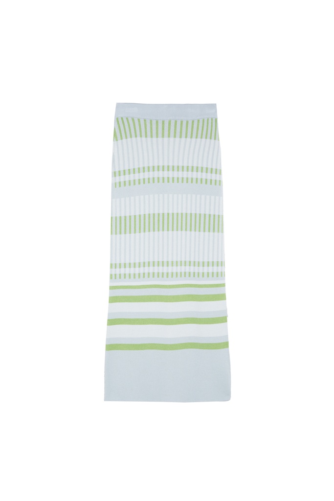 Falda midi de punto jacquard