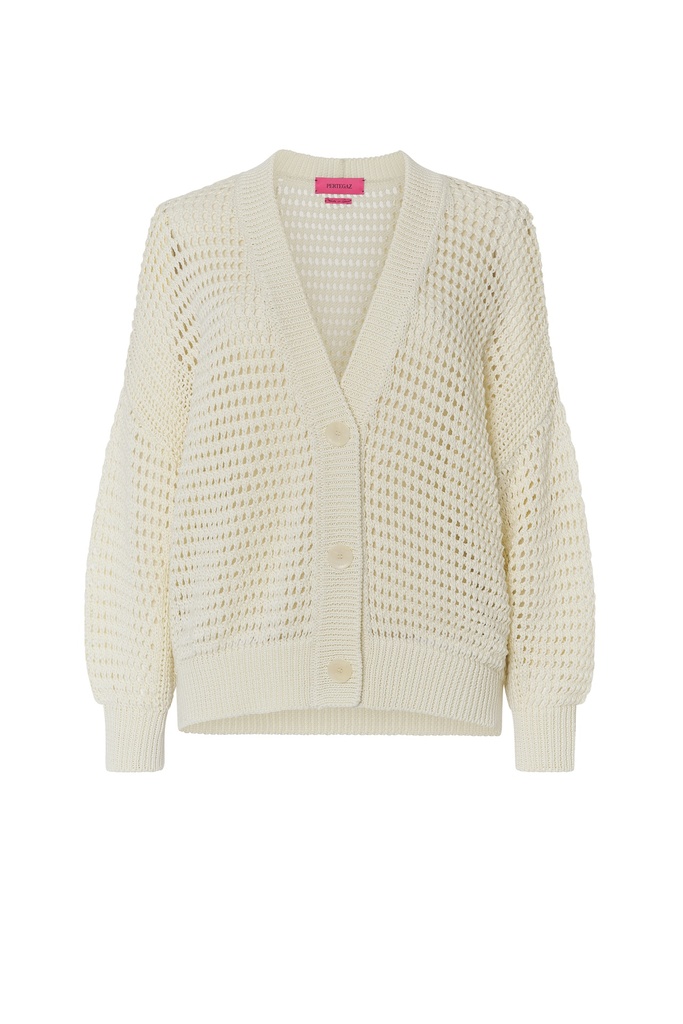 Chaqueta de punto oversize calados