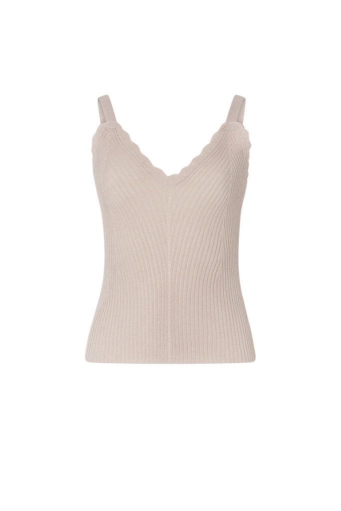 Top punto canalé nude