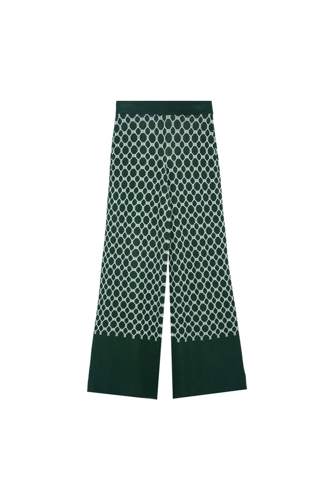 Pantalón de punto jacquard