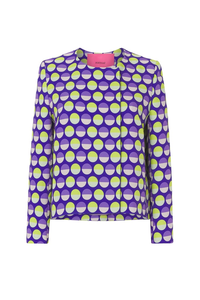Chaqueta corta print lunares