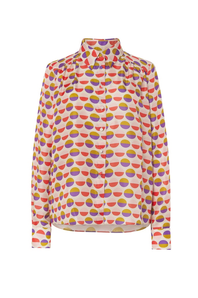 Camisa lunares print retro
