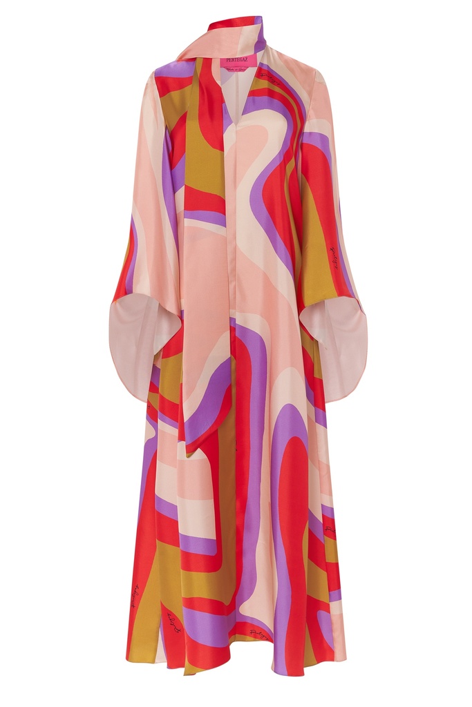Vestido túnica print ondas