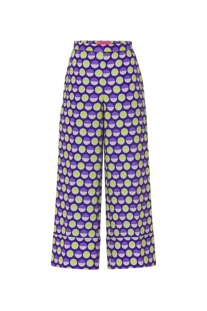 Pantalón crepe print lunares