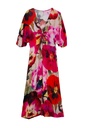 Vestido estampado de flores manga abullonada