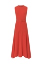 Vestido crepe godets