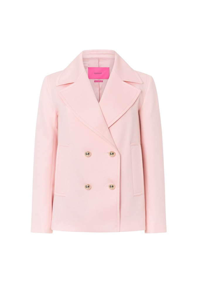 Chaqueta marinera cruzada rosa