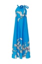 Vestido estampado cuello halter