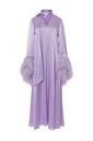 Vestido túnica con plumas