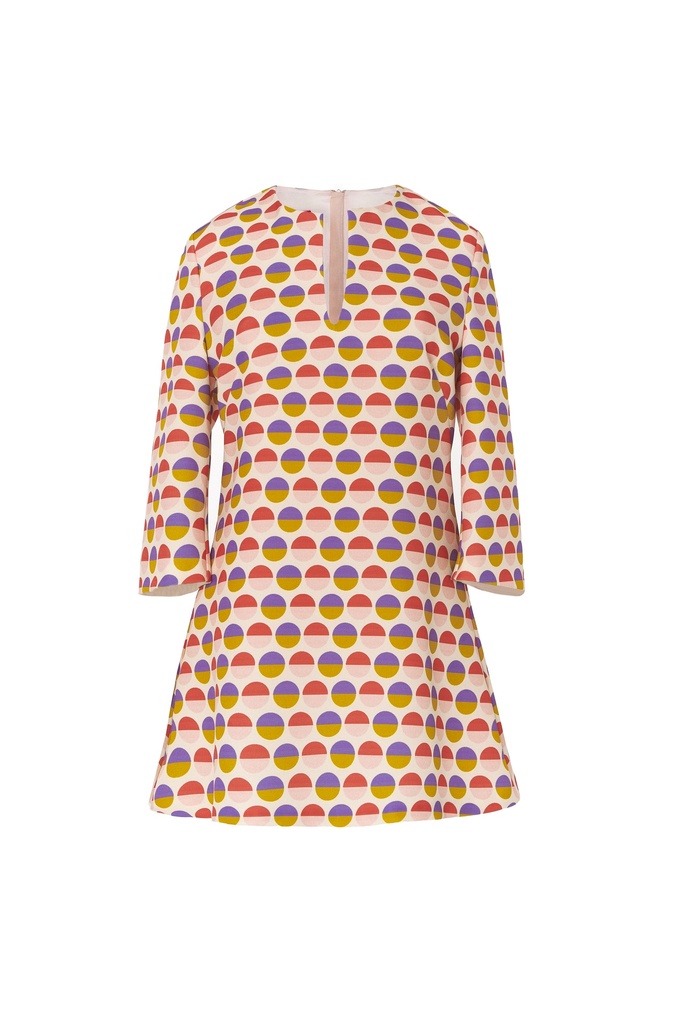 Vestido corto print lunares