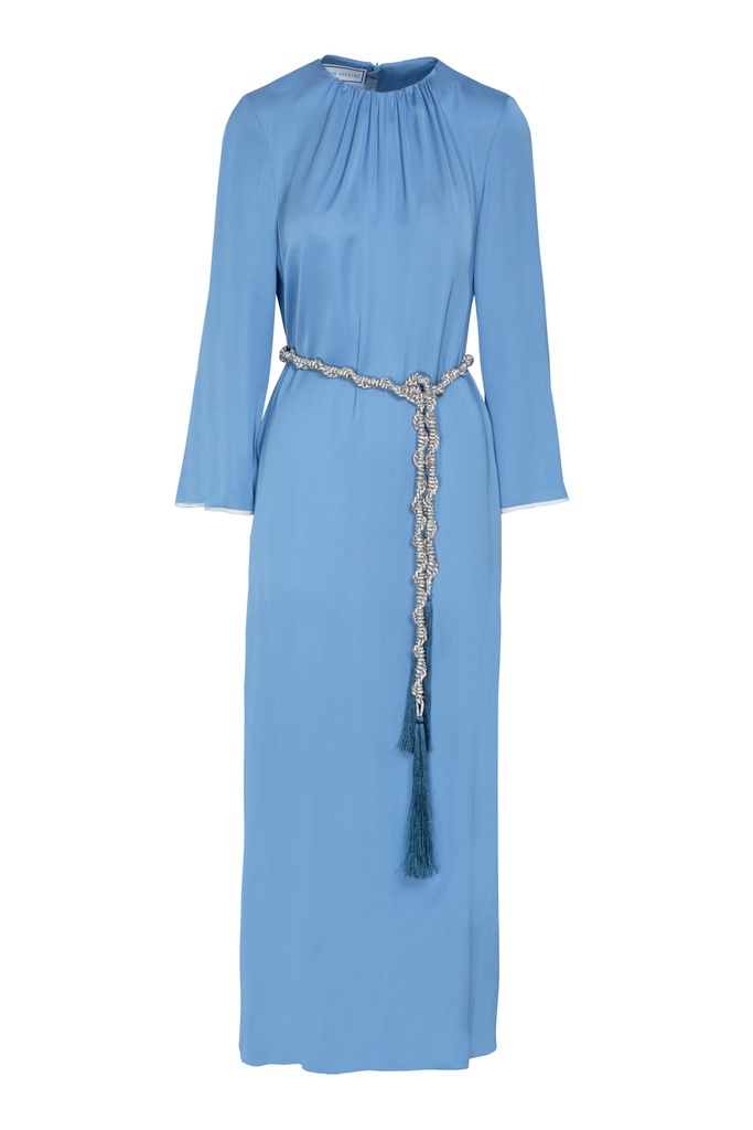 Vestido túnica con cinturón joya