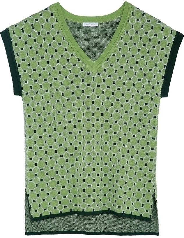 Chaleco de punto jacquard
