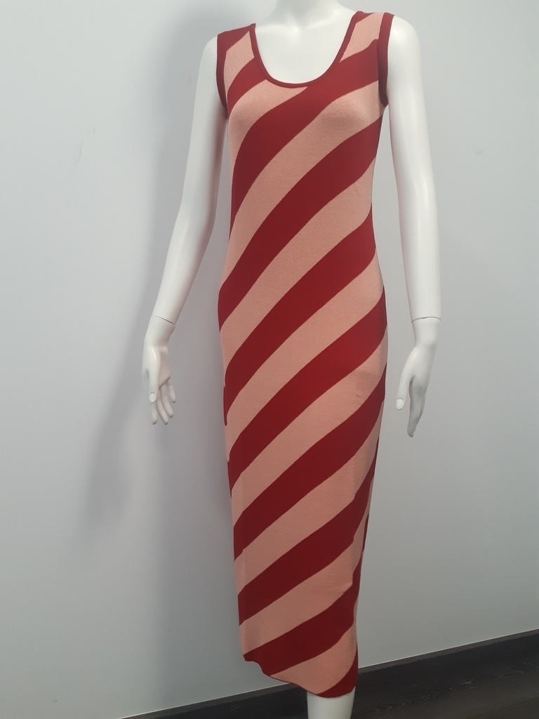 Vestido midi de punto jacquard