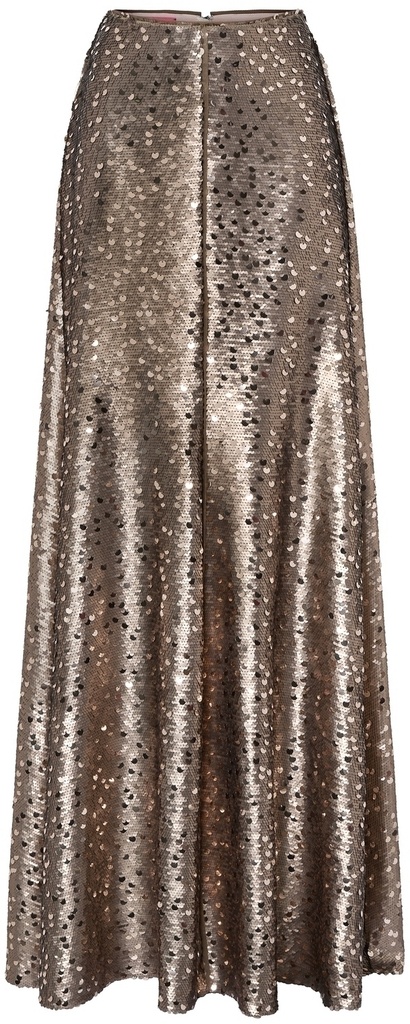 Falda larga de paillettes