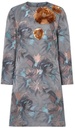 Vestido túnica corto jacquard floral