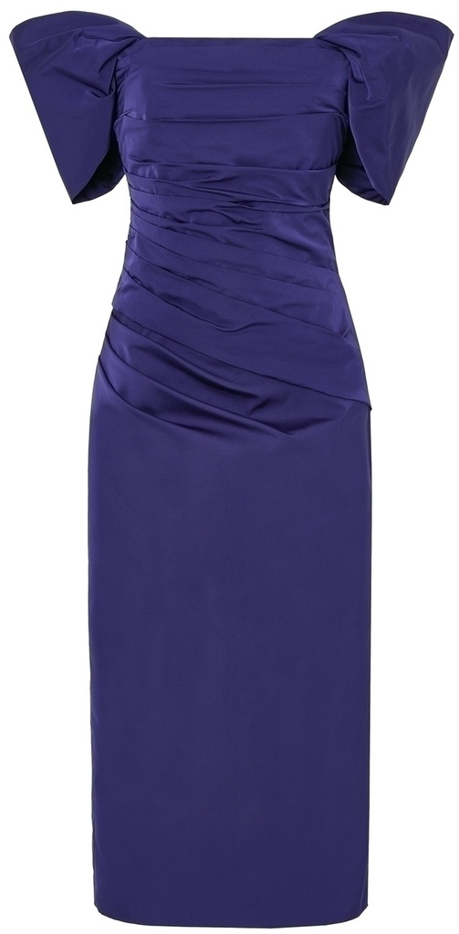 Vestido palabra de honor tafeta