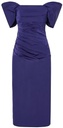 Vestido palabra de honor tafeta
