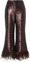 Pantalón de paillettes con plumas