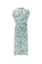 Vestido pareo estampado floral azul