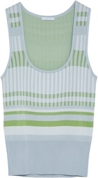 [X0812802500] Top sin mangas de punto jacquard