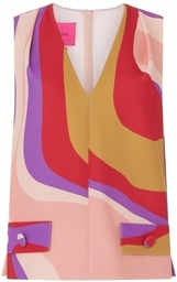 [X1513505TLP0165] Cuerpo crepe print ondas
